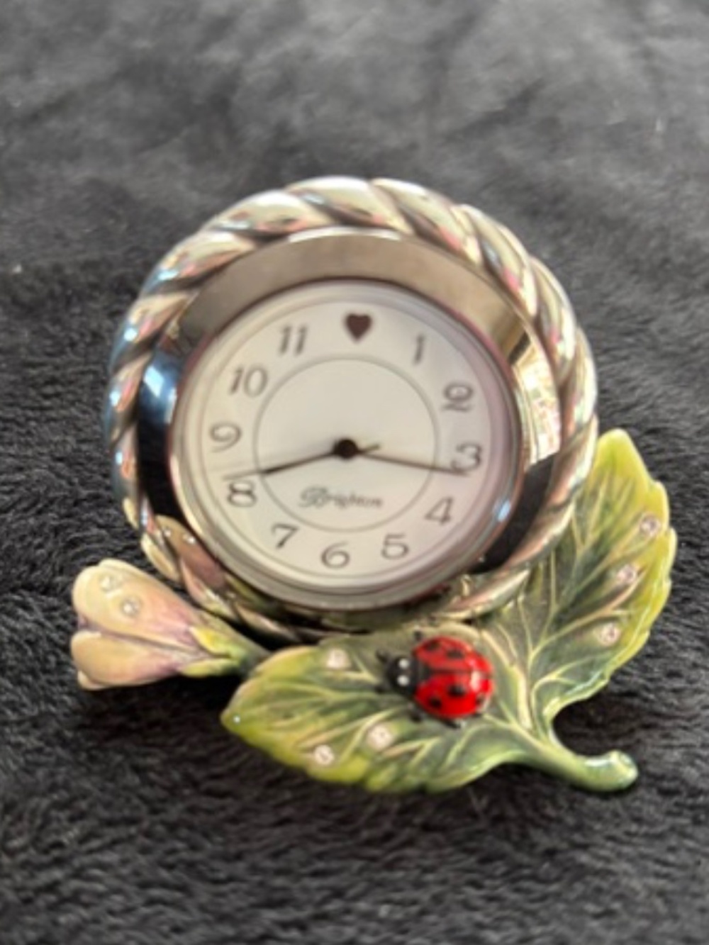 Brighton (NWT) Clock w/greeh leaf and Ladybug